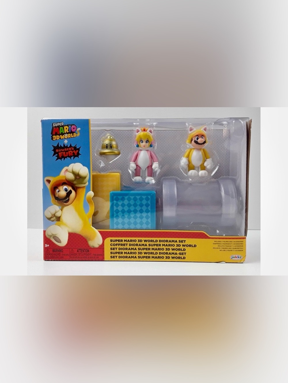 Jakks Pacific Super Mario 3D World Bowsers Fury Diorama Cat Peach Play Set NEW